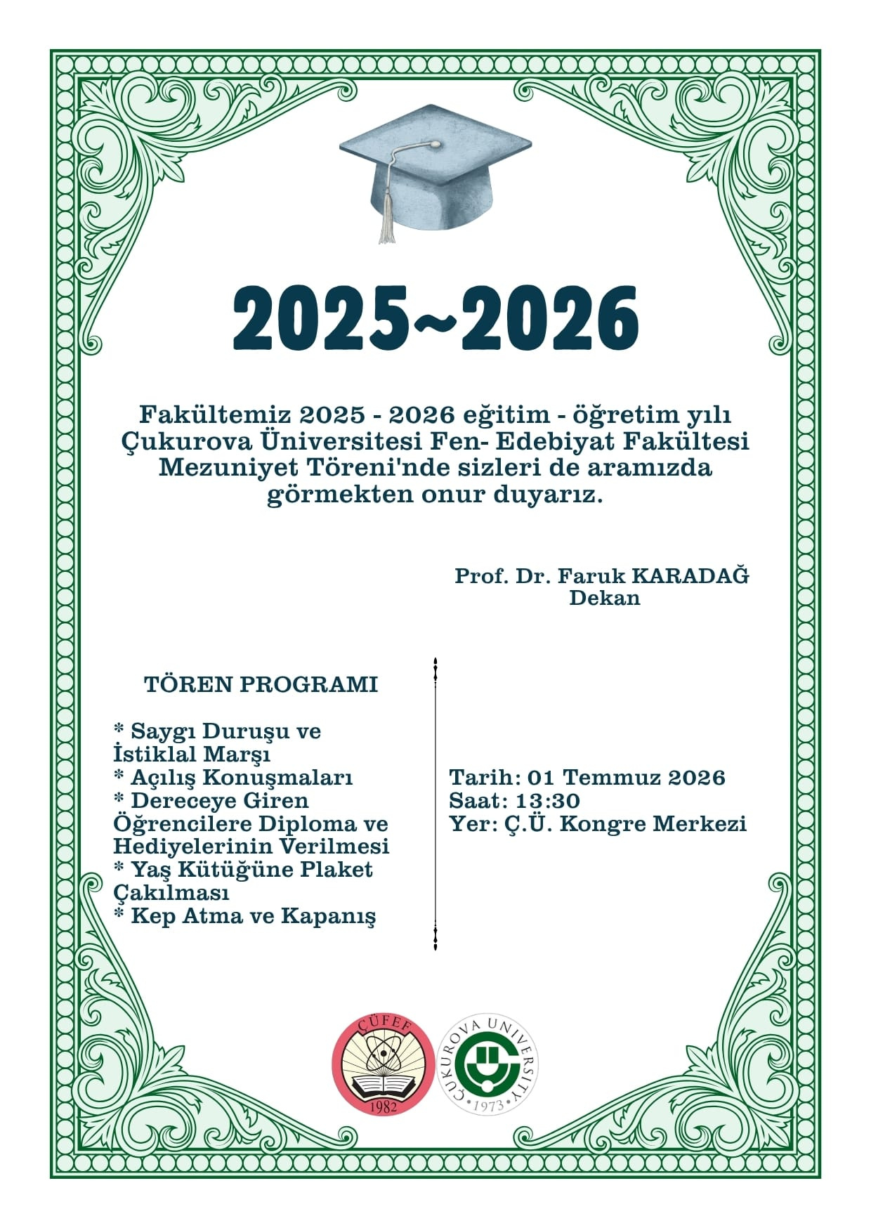 2025-2026 Mezuniyet Törenimize Herkesi Bekliyoruz